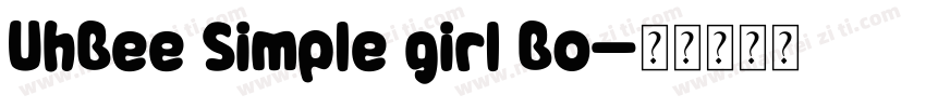 UhBee Simple girl Bo字体转换
